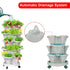 Hivvago 5-Tier Vertical Garden Planter with Wheel Base White