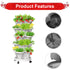 Hivvago 5-Tier Vertical Garden Planter with Wheel Base White