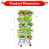 Hivvago 5-Tier Vertical Garden Planter with Wheel Base White