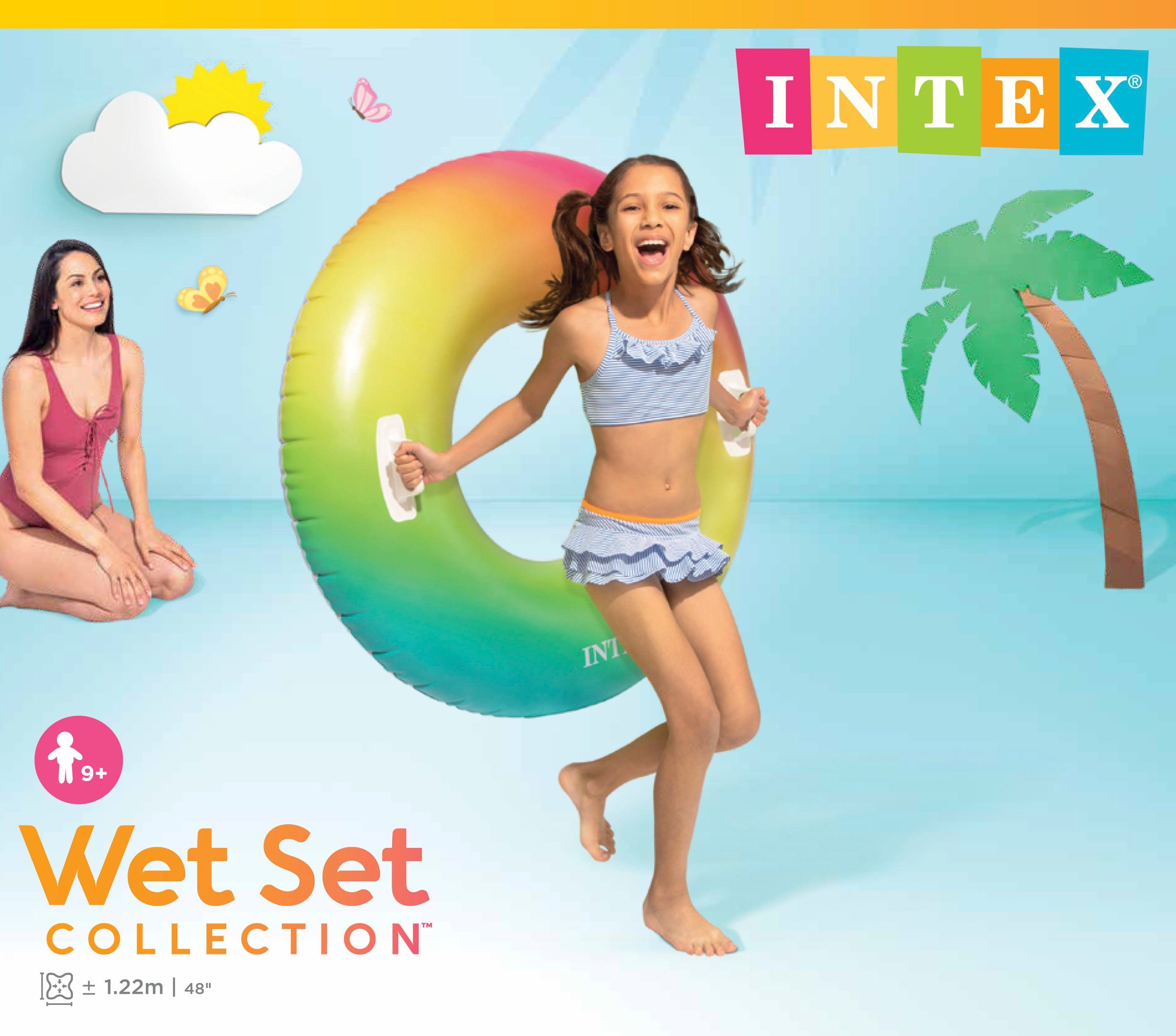 Intex Rainbow Ombre Tube Pool Float