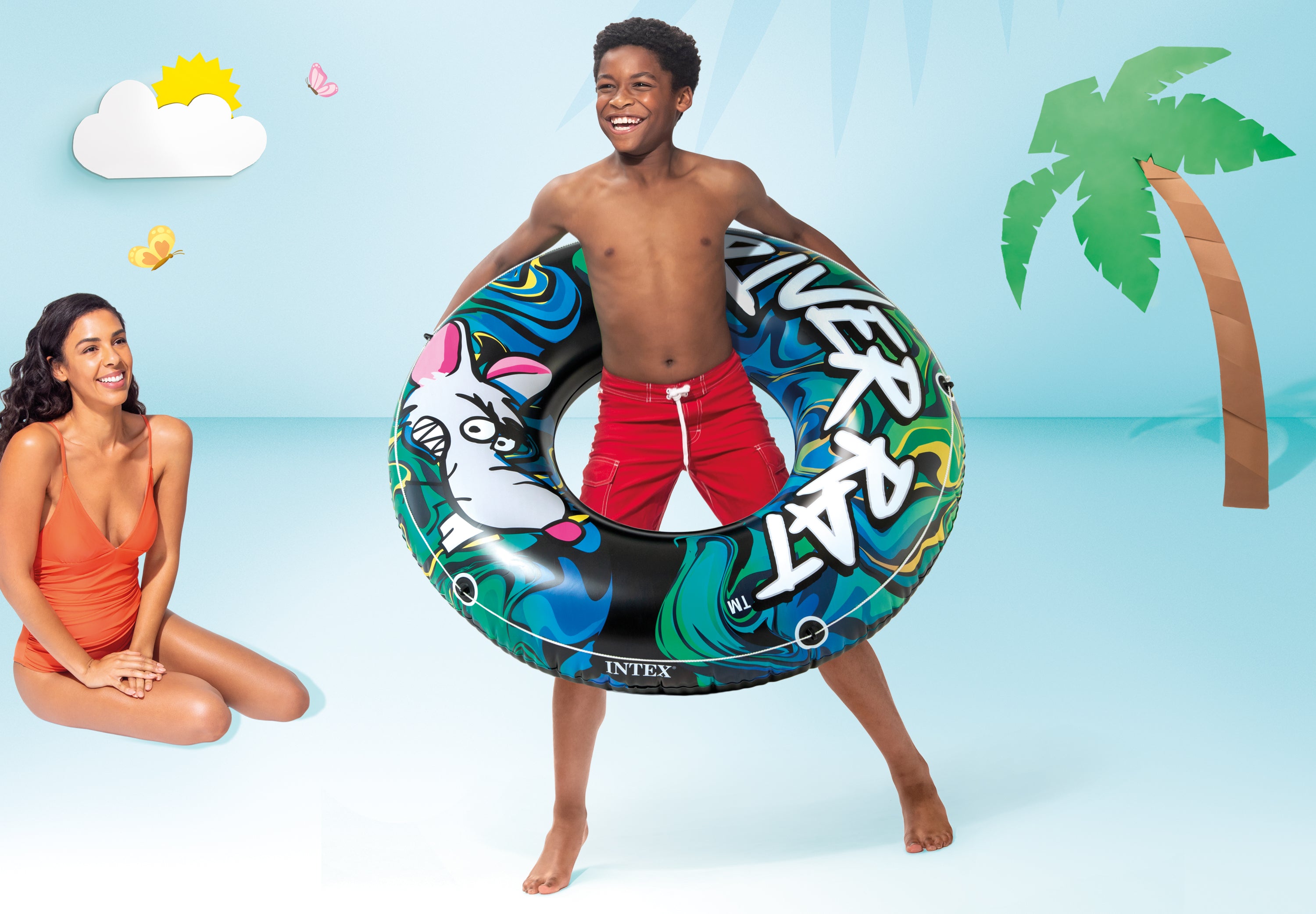 Intex River Rat Swim Tube Pool Float