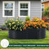 Oval Galvanised Steel Raised Garden Bed 240cm x 80cm x 42cm