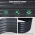 Oval Galvanised Steel Raised Garden Bed 240cm x 80cm x 42cm