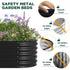 Oval Galvanised Steel Raised Garden Bed 240cm x 80cm x 42cm