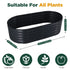 Oval Galvanised Steel Raised Garden Bed 240cm x 80cm x 42cm