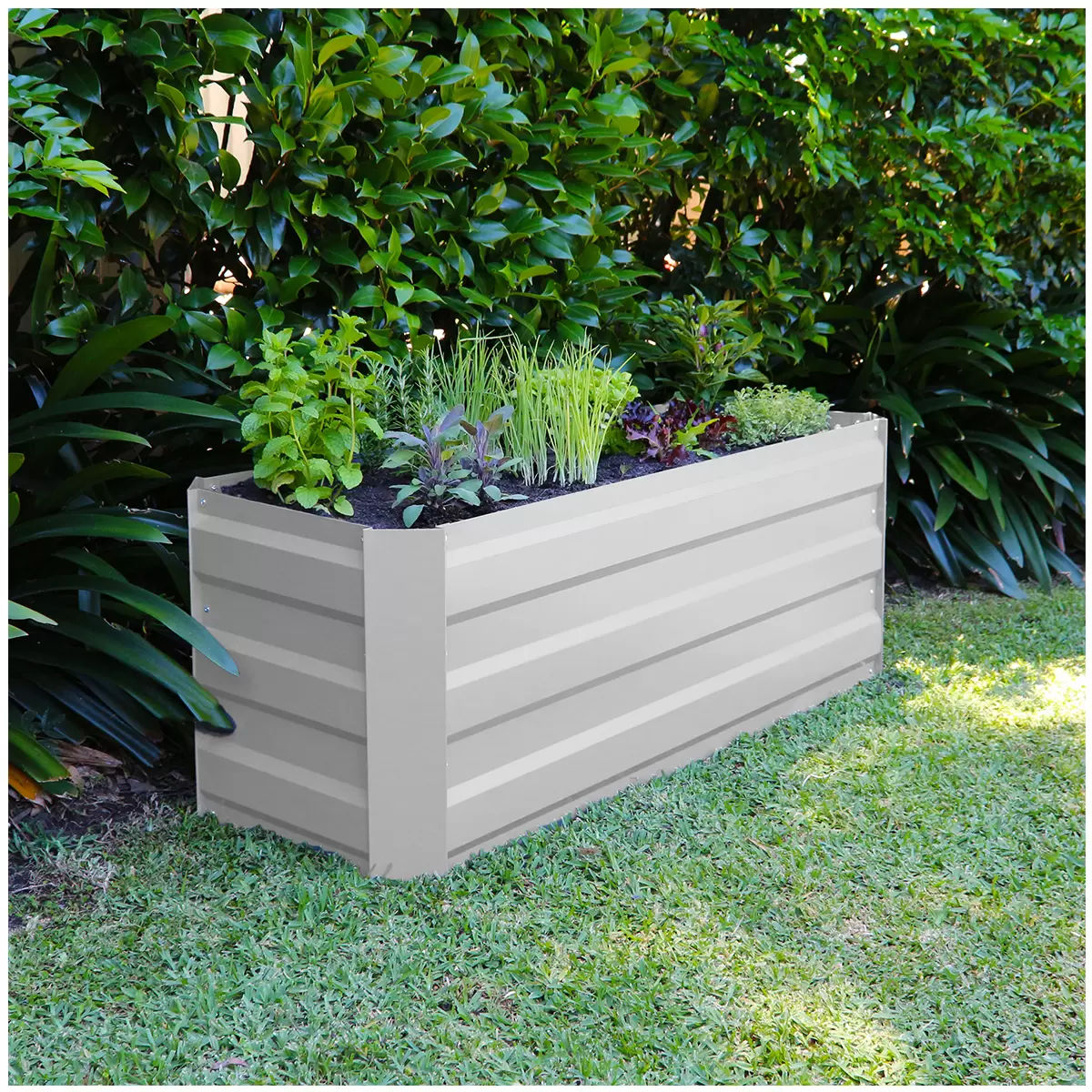 Slimline Garden Bed 120cm x 45cm x 45cm White