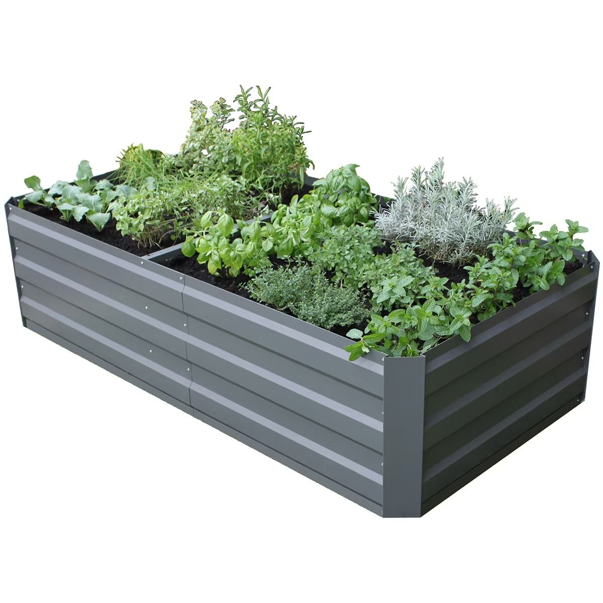 Large Garden Bed 180cm x 90cm x 45cm Slate Grey
