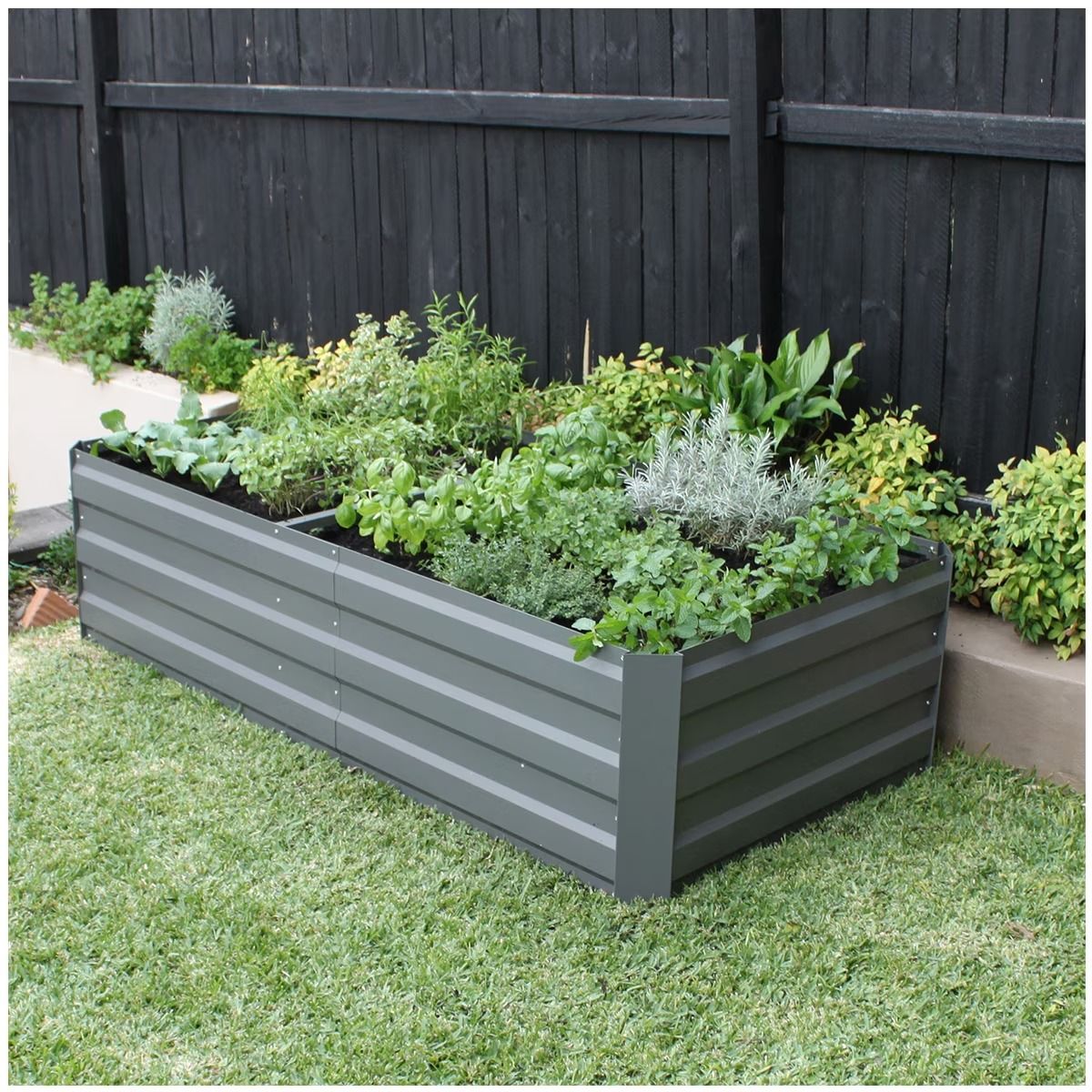 Large Garden Bed 180cm x 90cm x 45cm Slate Grey