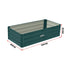 Wallaroo Galvanized Steel Garden Bed 120cm x 60cm x 30cm Green
