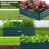 Wallaroo Galvanized Steel Garden Bed 120cm x 60cm x 30cm Green