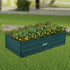 Wallaroo Galvanized Steel Garden Bed 120cm x 60cm x 30cm Green