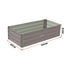 Wallaroo Galvanized Steel Garden Bed 120cm x 60cm x 30cm Grey