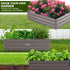 Wallaroo Galvanized Steel Garden Bed 120cm x 60cm x 30cm Grey