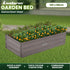 Wallaroo Galvanized Steel Garden Bed 120cm x 60cm x 30cm Grey