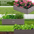 Wallaroo Galvanized Steel Garden Bed 120cm x 90cm x 30cm Grey