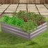 Wallaroo Galvanized Steel Garden Bed 120cm x 90cm x 30cm Grey