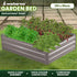 Wallaroo Galvanized Steel Garden Bed 120cm x 90cm x 30cm Grey