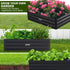 Wallaroo Galvanized Steel Garden Bed 150cm x 90cm x 30cm Black