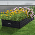 Wallaroo Galvanized Steel Garden Bed 150cm x 90cm x 30cm Black