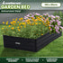 Wallaroo Galvanized Steel Garden Bed 150cm x 90cm x 30cm Black