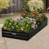 Wallaroo Galvanized Steel Garden Bed 210cm x 90cm x 30cm Black
