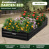 Wallaroo Galvanized Steel Garden Bed 210cm x 90cm x 30cm Black