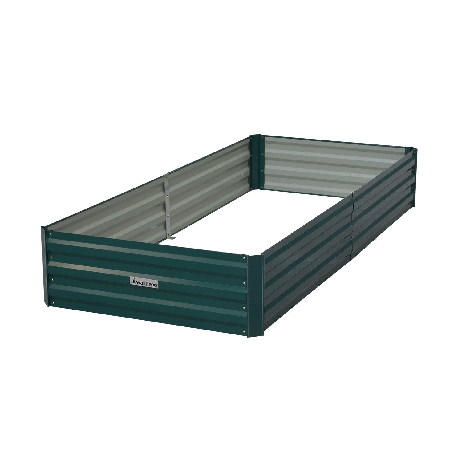 Wallaroo Galvanized Steel Garden Bed 210cm x 90cm x 30cm Green