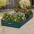 Wallaroo Galvanized Steel Garden Bed 210cm x 90cm x 30cm Green
