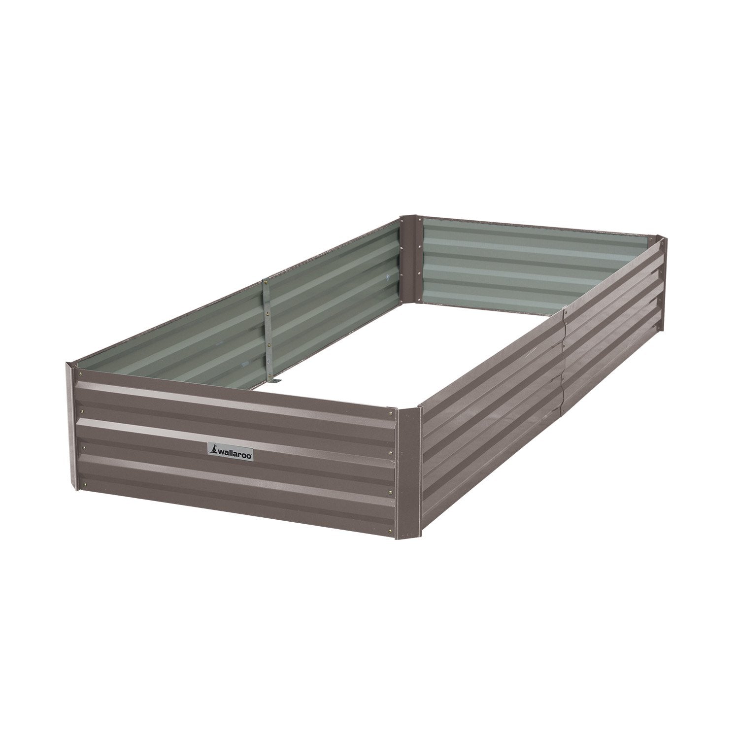 Wallaroo Galvanized Steel Garden Bed 210cm x 90cm x 30cm Grey