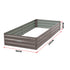 Wallaroo Galvanized Steel Garden Bed 210cm x 90cm x 30cm Grey