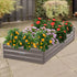 Wallaroo Galvanized Steel Garden Bed 210cm x 90cm x 30cm Grey