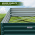 Wallaroo Galvanized Steel Garden Bed 240cm x 120cm x 30cm Green