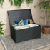 PE Wicker Outdoor Storage Box 320L Black