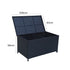 PE Wicker Outdoor Storage Box 320L Black
