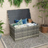 PE Wicker Outdoor Storage Box 320L Grey