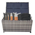 PE Wicker Outdoor Storage Box 320L Grey