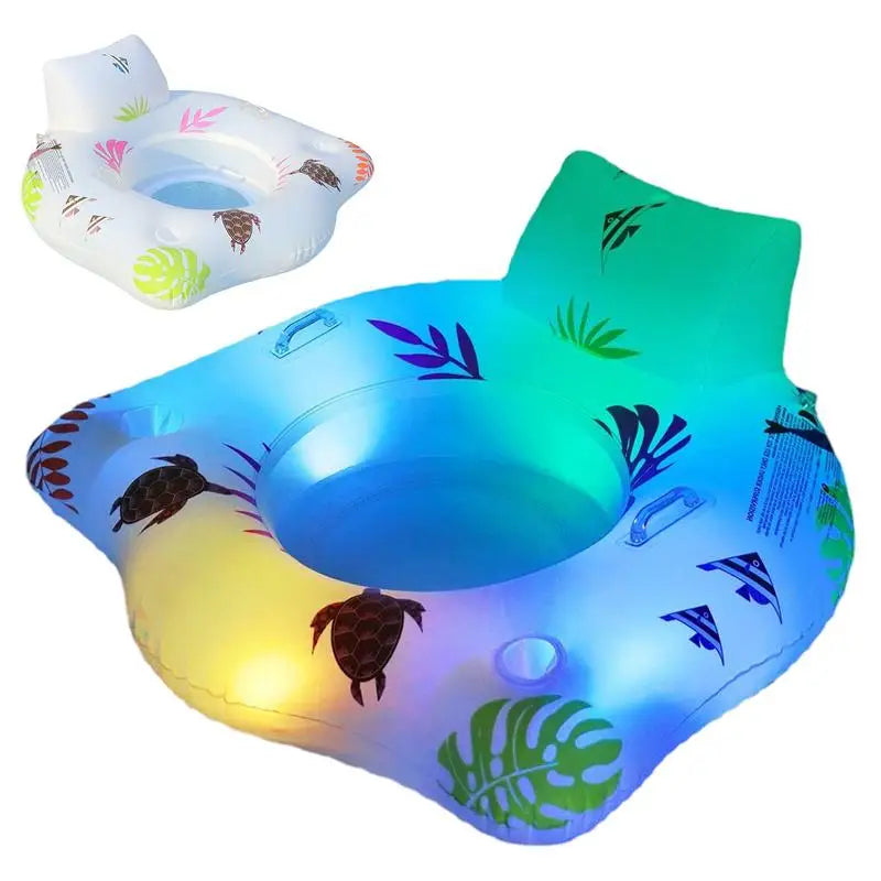 NNEOBA Light Up Inflatable Pool Float Chair