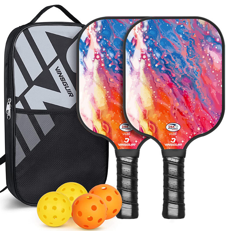 Pink Beach Fiberglass Pickleball Paddle Set