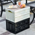 Collapsible Camping Storage Box with Wooden Lid 30L White