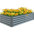 VEVOR Galvanized Raised Garden Bed 203cm x 102cm x 48 cm