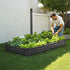 VEVOR Metal Raised Garden Bed 239cm x 120cm x 28cm