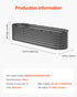 VEVOR Metal Raised Garden Bed 240cm x 57cm x 56cm